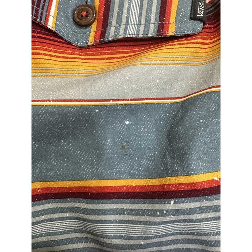 Vans Board Shorts Mens 33 Striped Polyester Stretch Trunks Pockets Drawstring